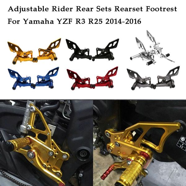 cnc aluminum adjustable rider rear sets rearset footrest foot rest for yzf r3 r25 2014-2016 motorcycle car accessories
cnc aluminum adjustable rider rear sets rearset footrest foot rest for yzf r3 r25 2014-2016 motorcycle car accessories