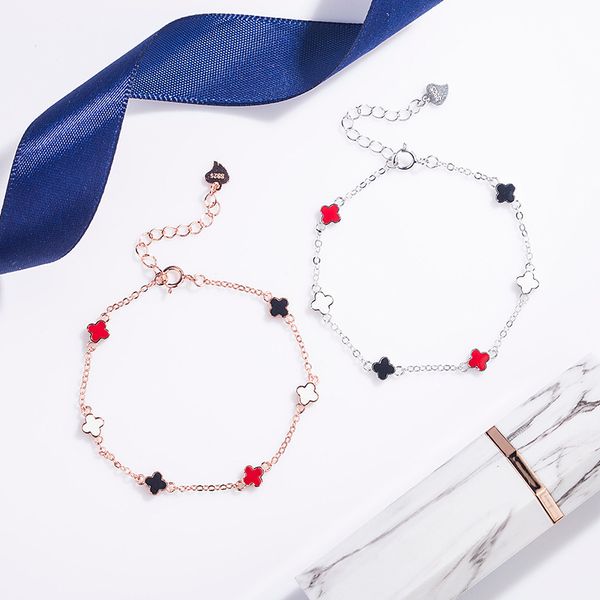 s925 sterling silver bracelet three-color four-leaf clover double-sided six-flower bracelet fashion girl 6-flower bracelet, Golden;silver
s925 sterling silver bracelet three-color four-leaf clover double-sided six-flower bracelet fashion girl 6-flower bracelet, Golden;silver