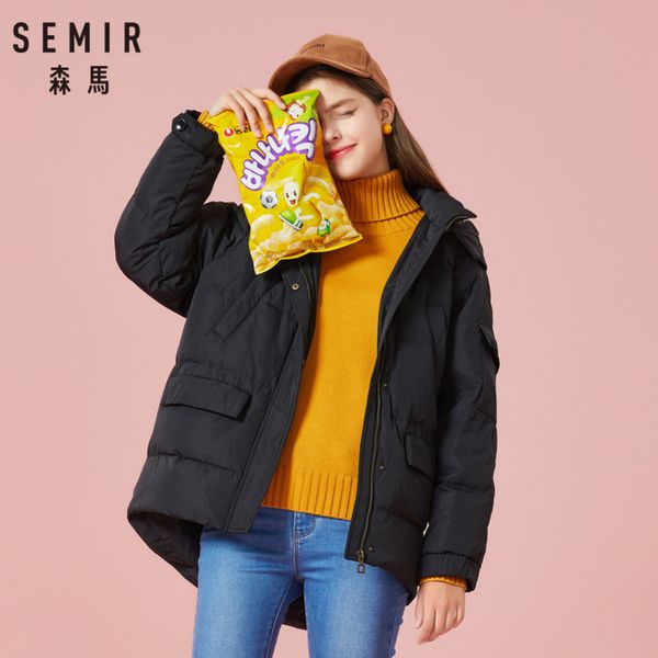 semir women long hooded down jacket with pocket zip and snap closure down filling stand-up collar padded jacket with lined hood, Black
semir women long hooded down jacket with pocket zip and snap closure down filling stand-up collar padded jacket with lined hood, Black