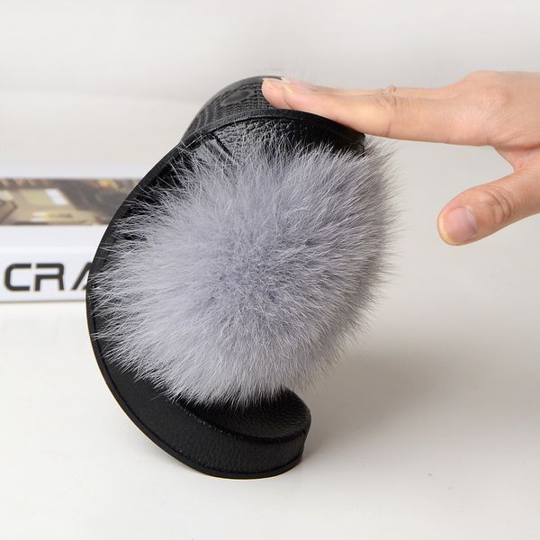 women fur slides fox fur slippers women mixed colors fashion fur ladies shoes eva flat flip flops comfort home shoes wholesale, Black
women fur slides fox fur slippers women mixed colors fashion fur ladies shoes eva flat flip flops comfort home shoes wholesale, Black