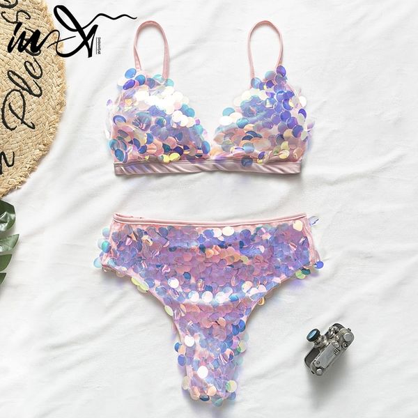 in-x sequin pink bikini 2019 high waist swimsuit female plus size swimwear women push up bikini set beach wear bathing suit, White;black
in-x sequin pink bikini 2019 high waist swimsuit female plus size swimwear women push up bikini set beach wear bathing suit, White;black