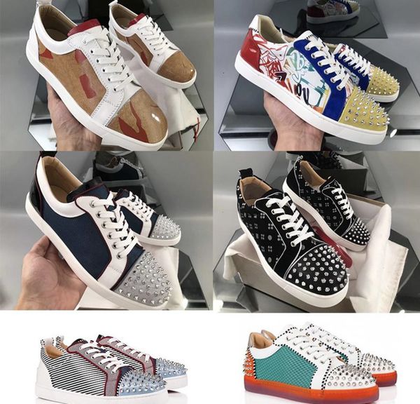 latest red bottom designer sneakers junior spikes mens trainers flat glitter version multi seavaste sneaker low wedding party shoes 13cl, Black
latest red bottom designer sneakers junior spikes mens trainers flat glitter version multi seavaste sneaker low wedding party shoes 13cl, Black