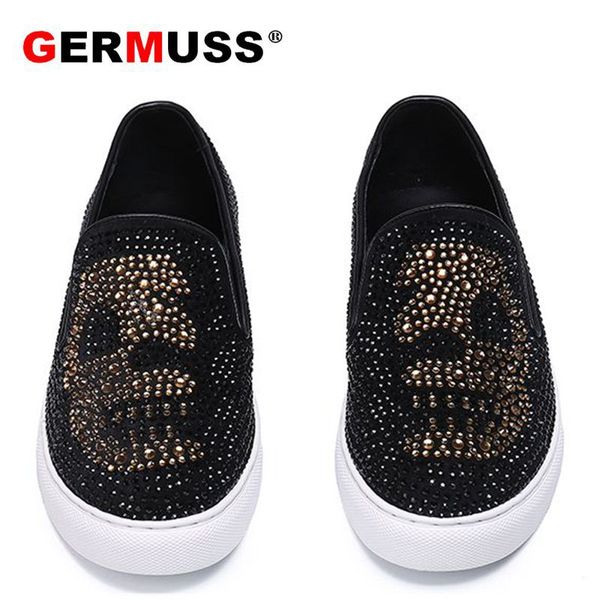 new italy fashion designer luxury genuine leather sapato social masculino skull men casual flats winter bar shoes dropshipping, Black 
new italy fashion designer luxury genuine leather sapato social masculino skull men casual flats winter bar shoes dropshipping, Black