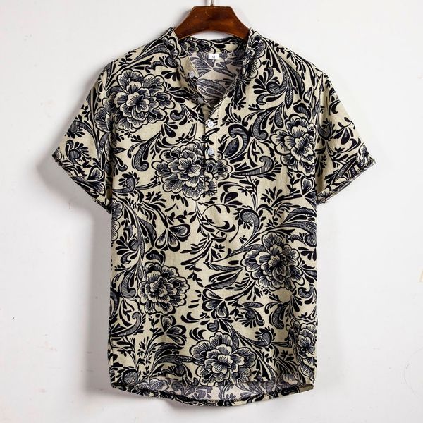 hawaiian shirt mens ethnic short sleeve casual cotton linen print blouse couple loose fit hawaii vintage african print camisas, White;black
hawaiian shirt mens ethnic short sleeve casual cotton linen print blouse couple loose fit hawaii vintage african print camisas, White;black