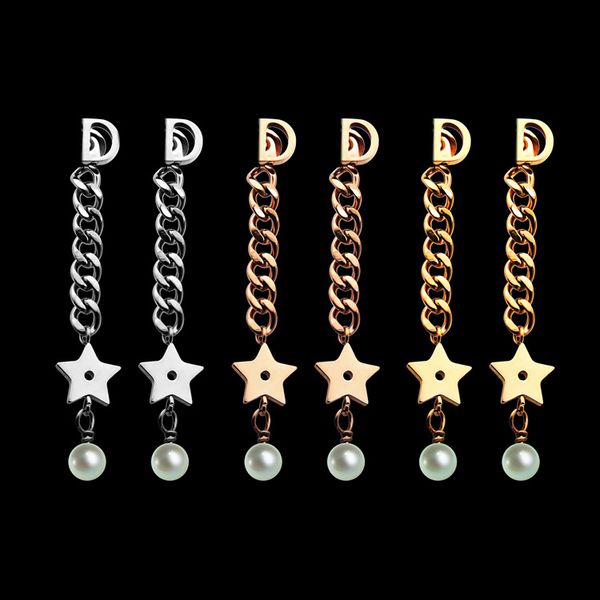 new fashion famous brand titanium steel earrings 18k gold rose silver five-pointed star earrings suitable for fashion lovers
new fashion famous brand titanium steel earrings 18k gold rose silver five-pointed star earrings suitable for fashion lovers