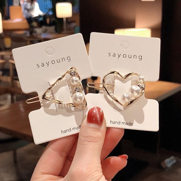 korean heart star round barrettes women gold simulated pearl hair clip hairgrips hair accessories girl jewelry fashion pins, Golden;white
korean heart star round barrettes women gold simulated pearl hair clip hairgrips hair accessories girl jewelry fashion pins, Golden;white