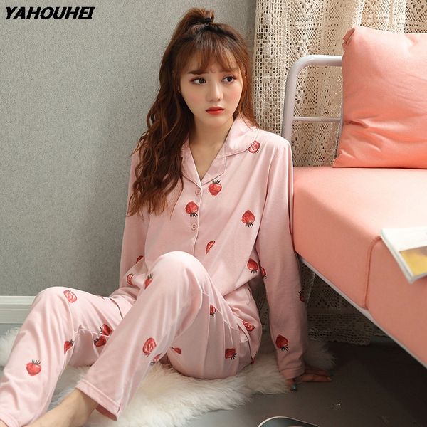 100% cotton pajama sets for women 2018 autumn long sleeve pyjama sleepwear girls cute print homewear female lounge home clothing, Blue;gray
100% cotton pajama sets for women 2018 autumn long sleeve pyjama sleepwear girls cute print homewear female lounge home clothing, Blue;gray