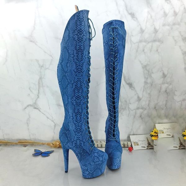 leecabe blue snake pu 17cm/7inches pole dancing shoes high heel platform pole dance boot
leecabe blue snake pu 17cm/7inches pole dancing shoes high heel platform pole dance boot