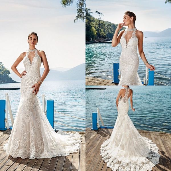 mermaid lace beach wedding dresses eddy k 2019 high neck appliqued bridal gowns sleeveless boho wedding dress robe de mariee, White
mermaid lace beach wedding dresses eddy k 2019 high neck appliqued bridal gowns sleeveless boho wedding dress robe de mariee, White