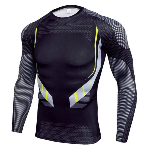 gym clothing quick-drying t-shirt, men's sports training suit, tight jersey compression, fitness long sleeve outdoor running, White;black
gym clothing quick-drying t-shirt, men's sports training suit, tight jersey compression, fitness long sleeve outdoor running, White;black