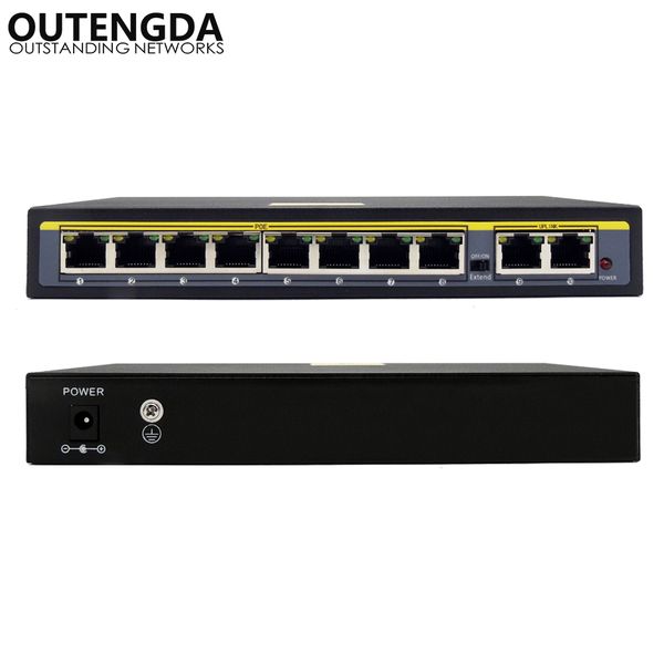 250m 10-port extend power over ethernet switch with 8 ports poe 2 uplink 10/100mbs ieee802.3af/at poe switch 140w external power
250m 10-port extend power over ethernet switch with 8 ports poe 2 uplink 10/100mbs ieee802.3af/at poe switch 140w external power