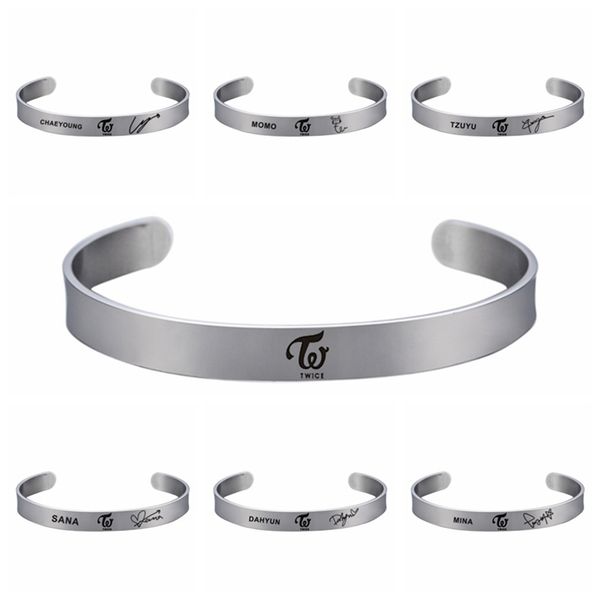 kpop twice cuff bracelet titanium steel bracelets bangles fans gift jewelry, Black
kpop twice cuff bracelet titanium steel bracelets bangles fans gift jewelry, Black