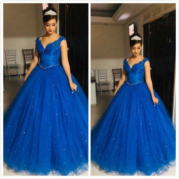 royal blue quinceanera prom dresses beaded deep v-neck tulle evening party sweet 16 dress zj130, Blue;red
royal blue quinceanera prom dresses beaded deep v-neck tulle evening party sweet 16 dress zj130, Blue;red