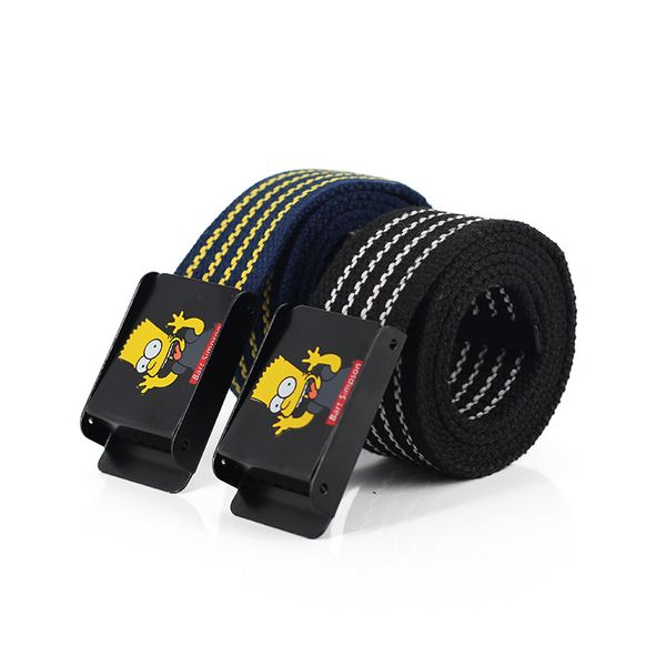 women suitable for leisure knitting leisure belt bart men belt boy automatic buckle cartoon fabric cinturones para mujer, Black;brown
women suitable for leisure knitting leisure belt bart men belt boy automatic buckle cartoon fabric cinturones para mujer, Black;brown