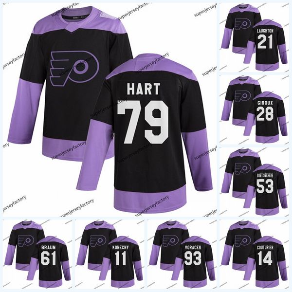 youth claude giroux philadelphia flyers fights cancer practice jersey carter hart jakub voracek ivan provorov sean couturier travis braun, Black;red
youth claude giroux philadelphia flyers fights cancer practice jersey carter hart jakub voracek ivan provorov sean couturier travis braun, Black;red