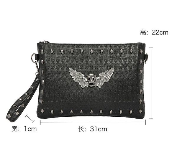 2019 новый металлический череп шаблон клатч персонализированные заклепки мода клатч досуг конверт сумка ipad пакет призрак головы сумки
2019 новый металлический череп шаблон клатч персонализированные заклепки мода клатч досуг конверт сумка ipad пакет призрак головы сумки
