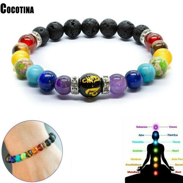 7 chakra bracelet women men black lava healing balance beads reiki buddha prayer natural stone yoga bracelet jewelry gift, Golden;silver
7 chakra bracelet women men black lava healing balance beads reiki buddha prayer natural stone yoga bracelet jewelry gift, Golden;silver