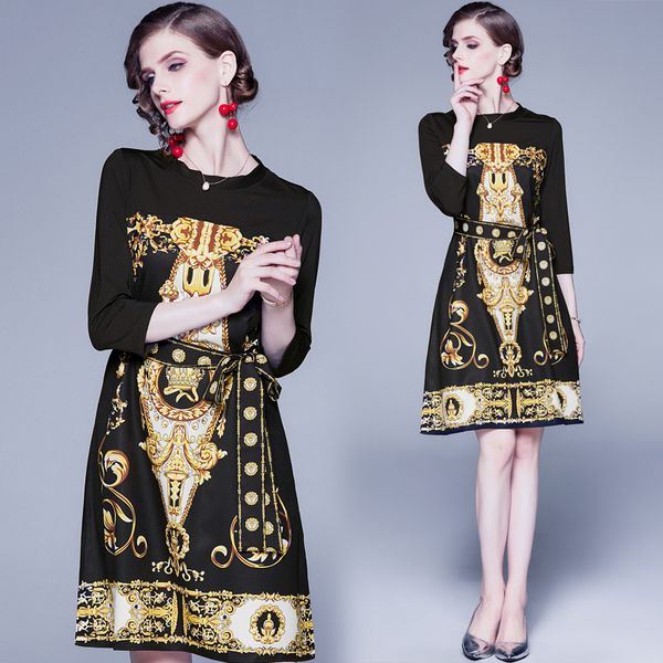 luxury runway baroque print mini dress women long sleeve crew neck sashes party prom ladies designer dress elegant office button shirt dress, Black;gray
luxury runway baroque print mini dress women long sleeve crew neck sashes party prom ladies designer dress elegant office button shirt dress, Black;gray