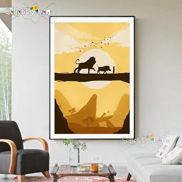 yellow valley lion and its friends silhouette series movie custom poster art silk light canvas home room wall printing decor
yellow valley lion and its friends silhouette series movie custom poster art silk light canvas home room wall printing decor