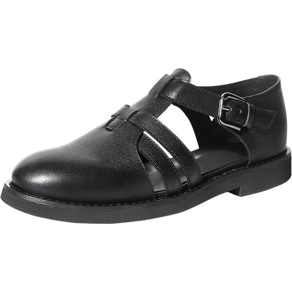 sandals summer breathable british business outer genuine leather mens gladiator all-match cowhide, Black
sandals summer breathable british business outer genuine leather mens gladiator all-match cowhide, Black