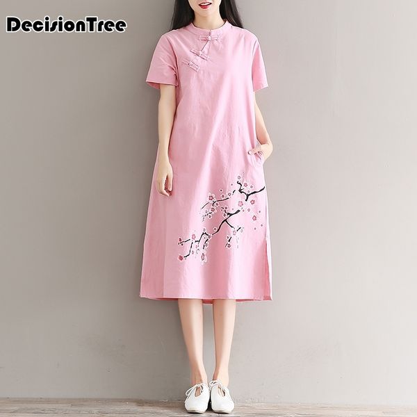 2019 chinese traditional dress women qipao blossom flower embroidery dress qipao linen-silk vestidos cheongsam, Red
2019 chinese traditional dress women qipao blossom flower embroidery dress qipao linen-silk vestidos cheongsam, Red
