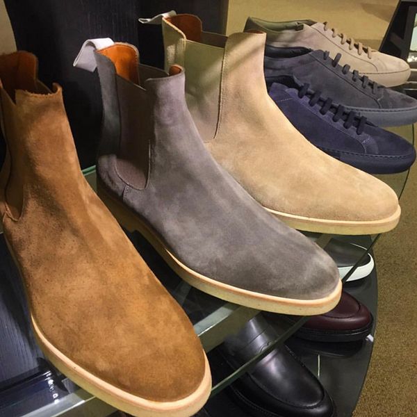 men designer suede chelse boot ankle boots kanye west shoes women common projects shoes classic flat winter boot, Black
men designer suede chelse boot ankle boots kanye west shoes women common projects shoes classic flat winter boot, Black
