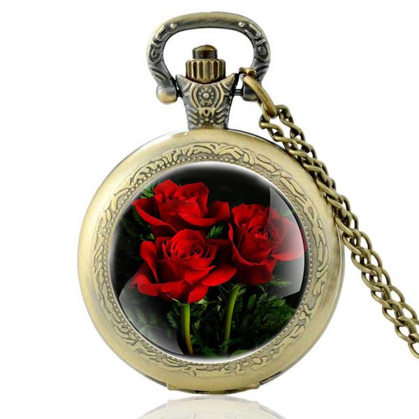 vintage rose flower glass dome quartz pocket watch classic men women bronze necklace pendant gifts, Slivery;golden
vintage rose flower glass dome quartz pocket watch classic men women bronze necklace pendant gifts, Slivery;golden