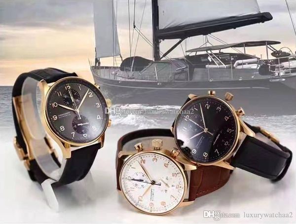 new luxury men's watch iw 371446 portugal 7 pilot series mechanical automatic military wristwatches multi-functiona quality sports watc, Slivery;brown 
new luxury men's watch iw 371446 portugal 7 pilot series mechanical automatic military wristwatches multi-functiona quality sports watc, Slivery;brown