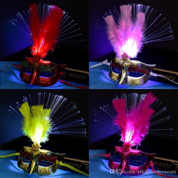 luminous feather masquerade masks men women halloween party half face masks fancy dress costume accessory, Silver
luminous feather masquerade masks men women halloween party half face masks fancy dress costume accessory, Silver