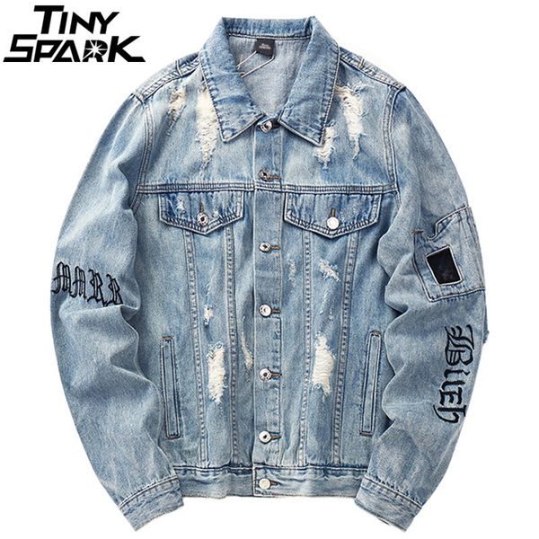 mens denim bomber jackets ripped holes vintage gothic letter embroidery short jacket jeans distressed streetwear hip hop, Black;brown
mens denim bomber jackets ripped holes vintage gothic letter embroidery short jacket jeans distressed streetwear hip hop, Black;brown