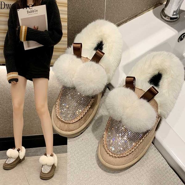 plus velvet warm snow boots female 2020 new rhinestone hair ball female tide soft bottom comfortable cotton boots, Black
plus velvet warm snow boots female 2020 new rhinestone hair ball female tide soft bottom comfortable cotton boots, Black
