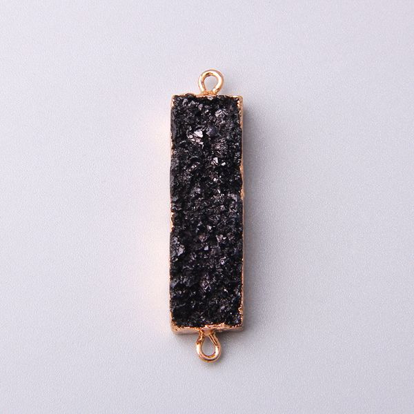 black quartz connector pendant 2 large hole stone pendant necklace natural quartz agates druzy charm prndants necklace druzy diy, Silver
black quartz connector pendant 2 large hole stone pendant necklace natural quartz agates druzy charm prndants necklace druzy diy, Silver