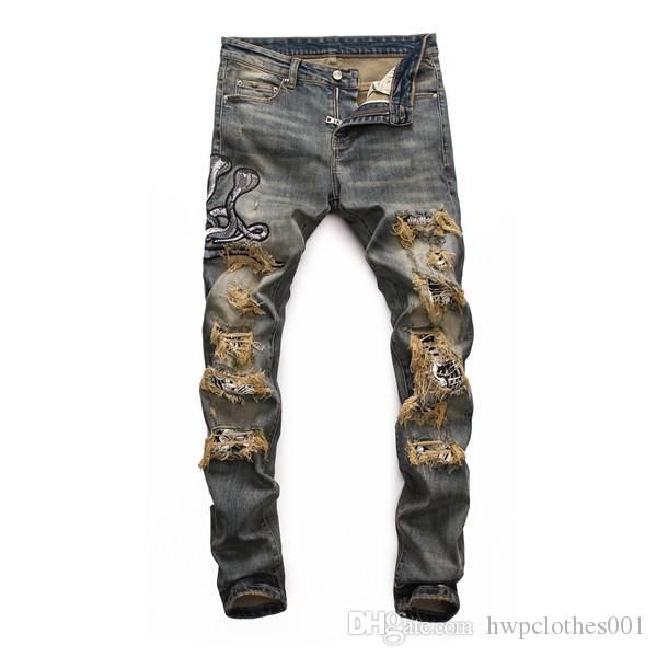 mens designer ripped men jeans motorcycle frayed male destroyed slim biker jeanscasual skinny holesdenim pants washed mens joggers trousers, Blue
mens designer ripped men jeans motorcycle frayed male destroyed slim biker jeanscasual skinny holesdenim pants washed mens joggers trousers, Blue