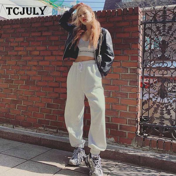 tcjuly новая конструкция твердая высокой талией sweatpants женщины drawstring свободные повседневные брюки с бархатной толстые jogger брюки, Black;white
tcjuly новая конструкция твердая высокой талией sweatpants женщины drawstring свободные повседневные брюки с бархатной толстые jogger брюки, Black;white