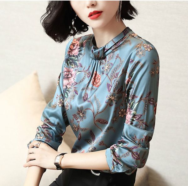 2020 runway elegant silk satin shirt designer women fashion lantern sleeve turtleneck ladies blouses casual plus size office shirts, White
2020 runway elegant silk satin shirt designer women fashion lantern sleeve turtleneck ladies blouses casual plus size office shirts, White
