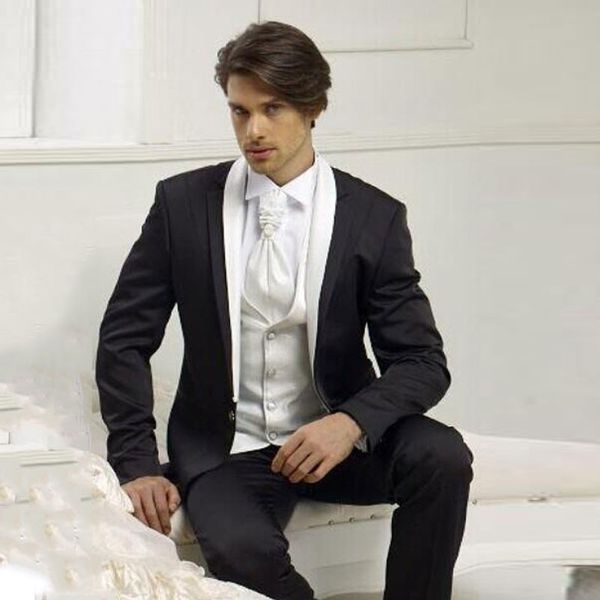men suits for wedding black suits man tuxedo white shawl lapel groom wear man blazer costume homme mariage terno masculino, White;black
men suits for wedding black suits man tuxedo white shawl lapel groom wear man blazer costume homme mariage terno masculino, White;black