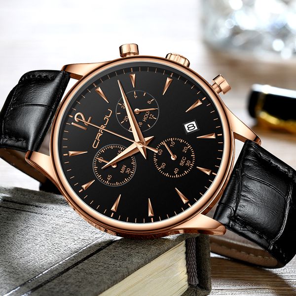 mens sports watches crrju brand luxury casual waterproof watch for man quartz leather strap men's watch relogio masculino, Slivery;brown
mens sports watches crrju brand luxury casual waterproof watch for man quartz leather strap men's watch relogio masculino, Slivery;brown
