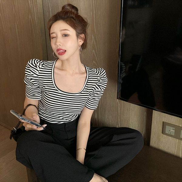 2020 blue bubble slim striped half female 2020 cute cute blue bubble sleeve slim striped half sleeve t-shirt t-shirt female, White
2020 blue bubble slim striped half female 2020 cute cute blue bubble sleeve slim striped half sleeve t-shirt t-shirt female, White