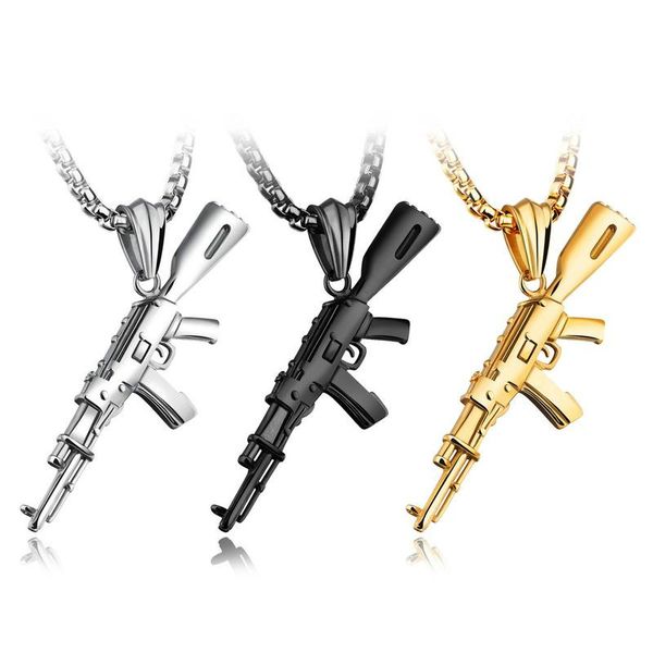 cool gothic hip hop uzi kolye gun shape pendant necklace silver/gold/black color army style male chain men necklaces jewelry
cool gothic hip hop uzi kolye gun shape pendant necklace silver/gold/black color army style male chain men necklaces jewelry
