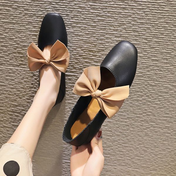 spring and autumn women casual shoes bow round toe retro female casual flats soft bottom mules shoes h675, Black
spring and autumn women casual shoes bow round toe retro female casual flats soft bottom mules shoes h675, Black