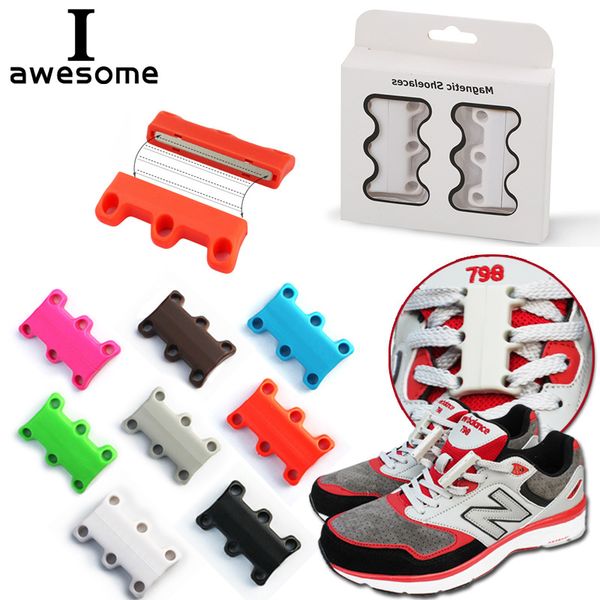 2 sizes 8 colors fashion novelty strong quick easy magnetic shoelaces for sneakers shoes buckles closure no tie shoelace, Black
2 sizes 8 colors fashion novelty strong quick easy magnetic shoelaces for sneakers shoes buckles closure no tie shoelace, Black