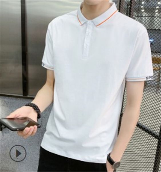 mens designer striped polos turn down collar regular tees short sleeve solid color mens casual, White;black
mens designer striped polos turn down collar regular tees short sleeve solid color mens casual, White;black
