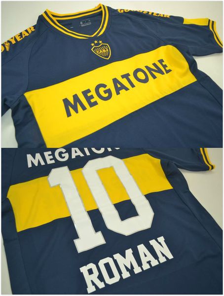 10# roman 9#palermo 07 boca juniors retro commemorate soccer jerseys 07 vintage football shirt home classic antique camiseta de futbol, Black;blue
10# roman 9#palermo 07 boca juniors retro commemorate soccer jerseys 07 vintage football shirt home classic antique camiseta de futbol, Black;blue