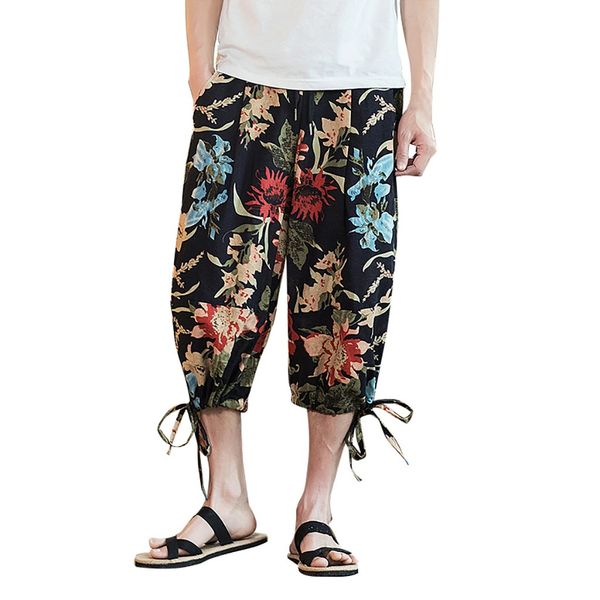 casual 2019 summer men's casual slim sports pants calf-length linen trousers baggy harem pants sweatpants, Black
casual 2019 summer men's casual slim sports pants calf-length linen trousers baggy harem pants sweatpants, Black