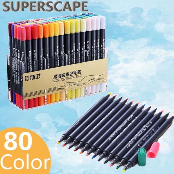 80/48/36/24/12 colors art markers set colorful double nib sketch watercolor markers brush pens for artist drawing scribble
80/48/36/24/12 colors art markers set colorful double nib sketch watercolor markers brush pens for artist drawing scribble