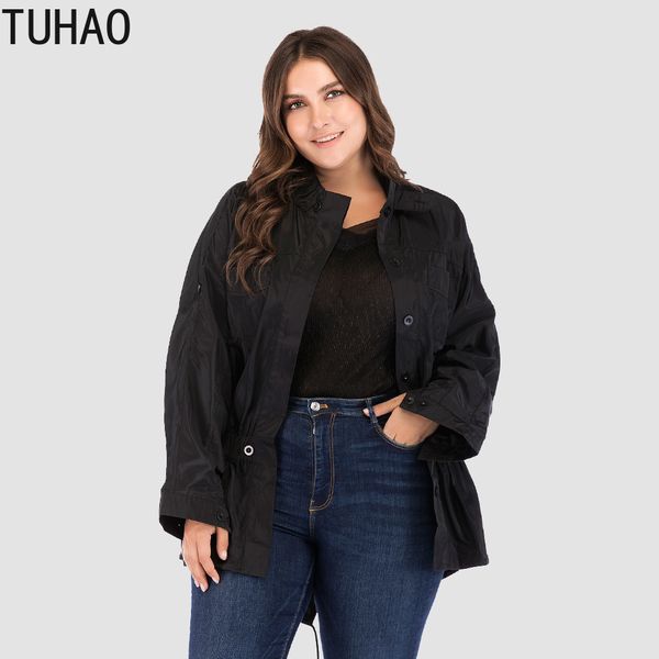 tuhao 2019 autumn office lady coats large size 4xl 3xl women's black jacket coats stand collar femme jackets plus size lw97, Black;brown
tuhao 2019 autumn office lady coats large size 4xl 3xl women's black jacket coats stand collar femme jackets plus size lw97, Black;brown