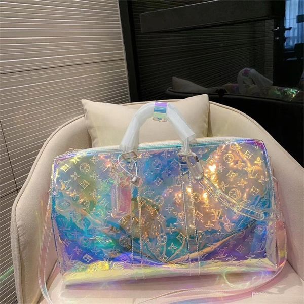 2019 new tyle colorful travel bag 50cm popular brand de igner luxury duffel bag outdoor port bag traple trap
2019 new tyle colorful travel bag 50cm popular brand de igner luxury duffel bag outdoor port bag traple trap