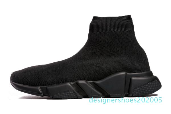2019 designer sneakers speed trainer runner black red triple black fashion flat socks boots casual shoes size 36-45 ct4 d05