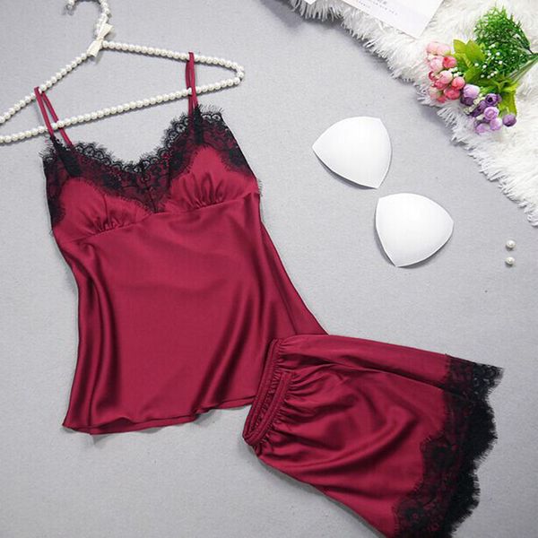 summer pyjamas women sleepwear lace-up padded ladies sling short sleepwear set lace stitching pyjama femme women clothing, Blue;gray
summer pyjamas women sleepwear lace-up padded ladies sling short sleepwear set lace stitching pyjama femme women clothing, Blue;gray