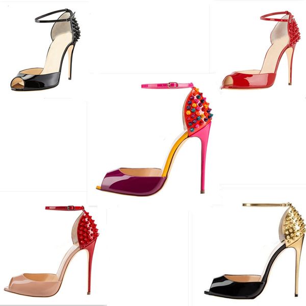 new red bottom women fashion rivets high heels dress peep toes shoes super high heel sandals spiked studded pumps casual shoes, Black
new red bottom women fashion rivets high heels dress peep toes shoes super high heel sandals spiked studded pumps casual shoes, Black